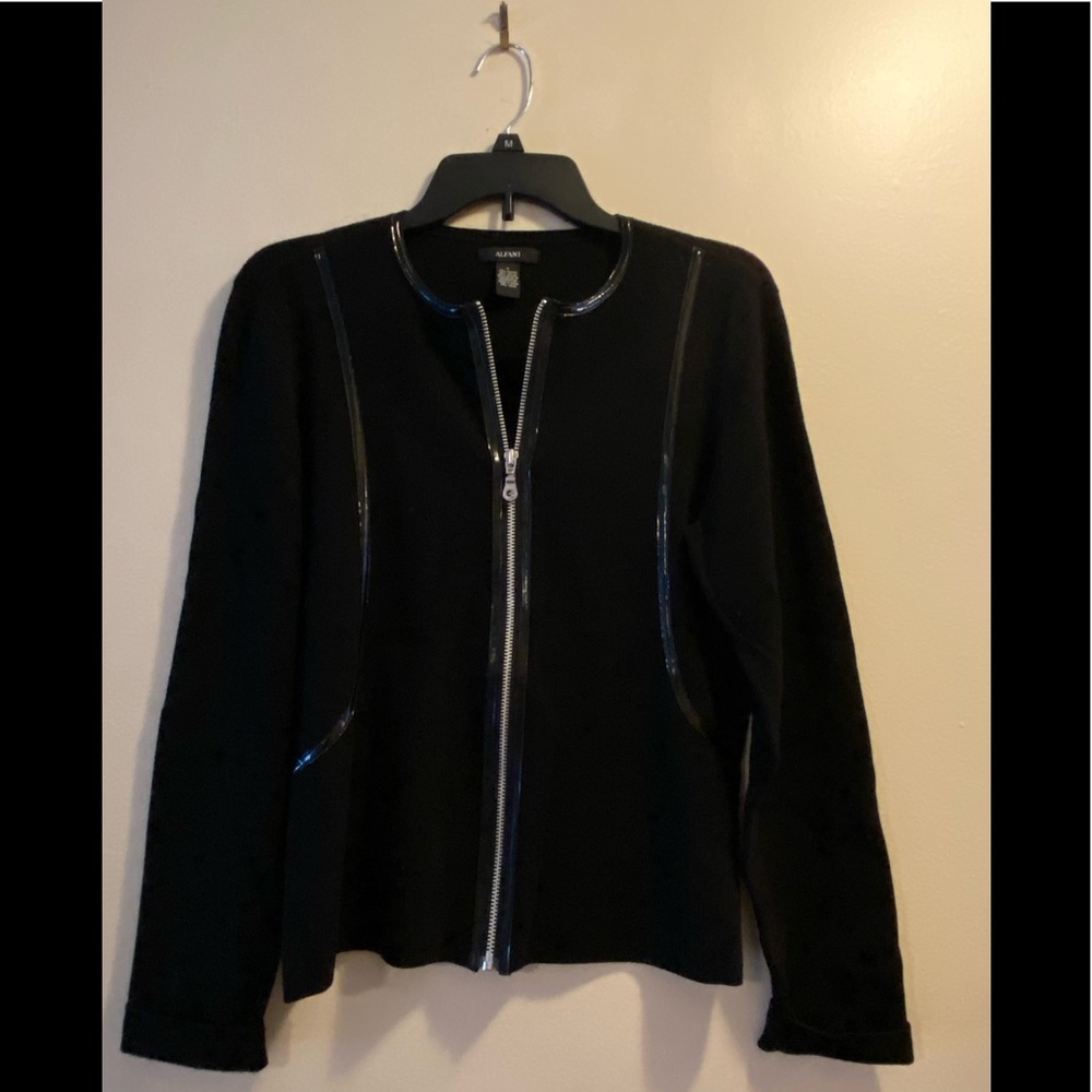 Alfani Black Zippered Sweater